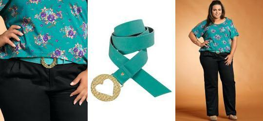Cinto Turquesa Plus Size Feminino