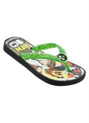 chinelo ben 10 omnitrix preto/verde