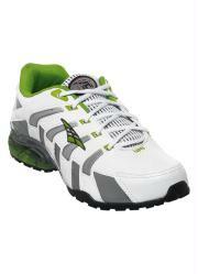 tênis esportivo branco e verde limão