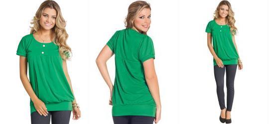 Bata com Preguinhas e Bot�es Verde