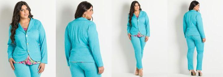 Blazer Azul Plus Size Blazer Azul Plus Size