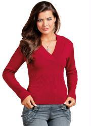 blusa manga longa vermelha de l�