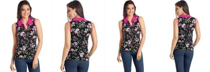 Blusa Pólo Estampada Blusa Pólo Estampada