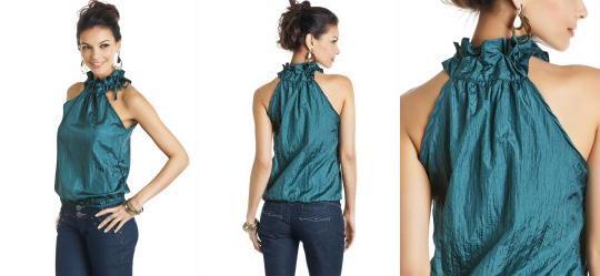 Blusa Verde em Tafetá Blusa Verde em Tafetá