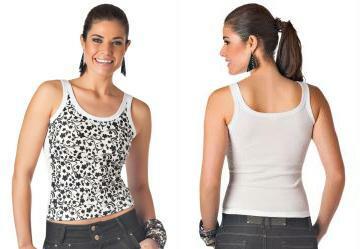 Regata Branca Estampada