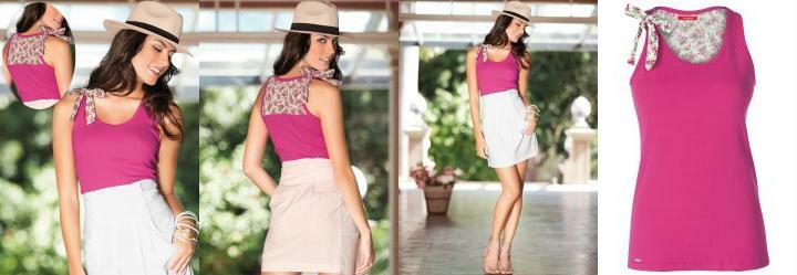 Regata com Estampa nas Costas Pink