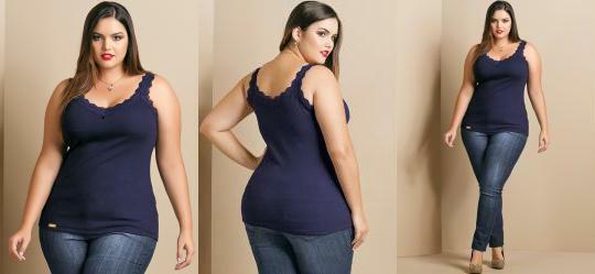 Regata Marinho Plus Size