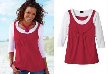 Blusa 2 em 1 Manga 3/4 Pink