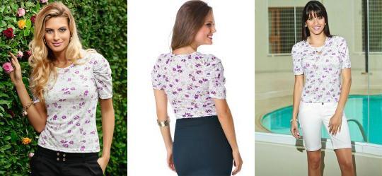 Blusa com Manga Princesa Estampado