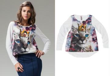 Blusa em Algod�o Flam� Branco Enfim