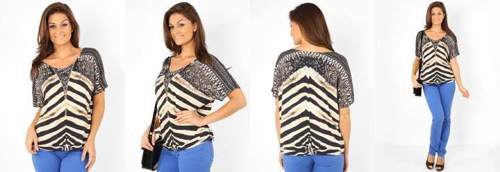 Blusa Feminina Estampada Bege Triton