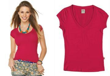 Blusa Lunender Clean Gola V Vermelho Finlandia
