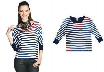 Blusa Manga 3/4 Marinho Folic