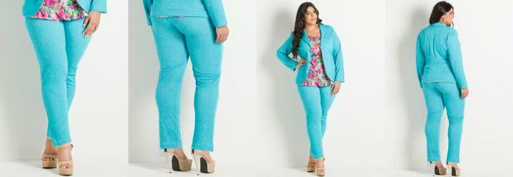 Calça Azul Plus Size Calça Azul Plus Size