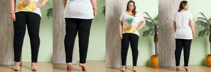 Calça Cintura Alta Preta Plus Size Calça Cintura Alta Preta Plus Size