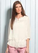 Blusa Chiffon com Leve Transparência Off White
