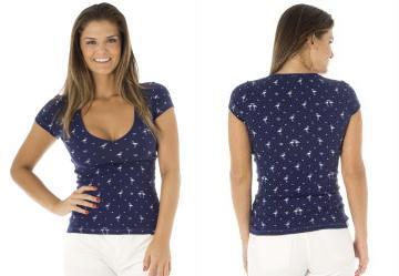 Blusa Feminina Flamingo Azul Carmim