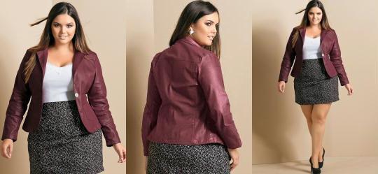 Blazer Plus Size Resinado Bord�
