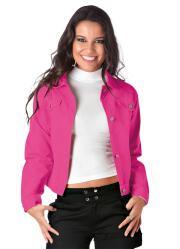 jaqueta pink com fechamento em botões