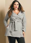 SOBRETUDO PLUS SIZE FEMININO (MESCLA)