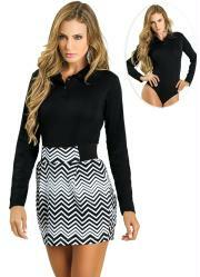Colant Preto com Gola e Bot�es