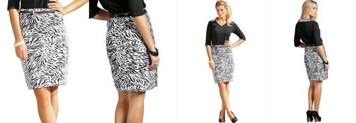 Saia Estampada em Cotton