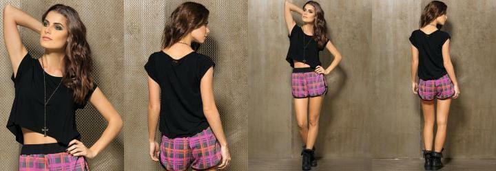 Top Cropped Mullet Preto Top Cropped Mullet Preto
