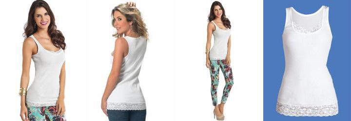 T�nica com Renda em Ribana Branca