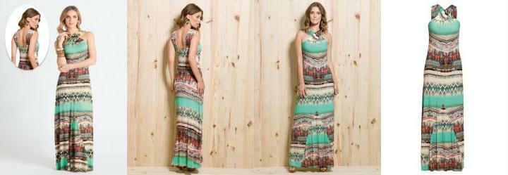 Vestido Longo Étnico