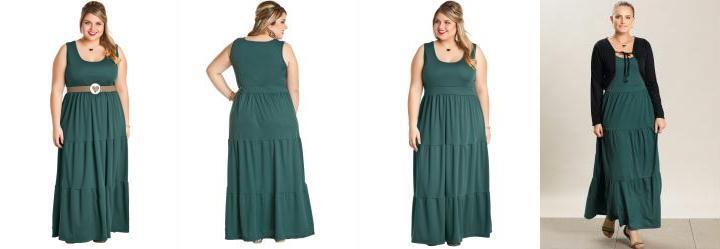 Vestido Petróleo Longo Vestido Petróleo Longo