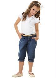 bermuda jeans infantil blue