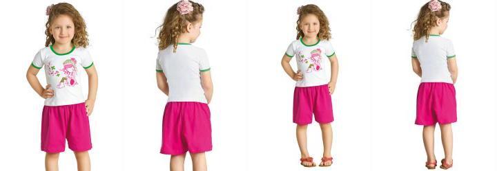 Conjunto Pink/Branco Menina