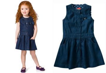 Vestido Infantil Kyly Jeans Leve