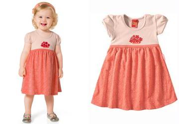 Vestido Infantil Kyly Nude