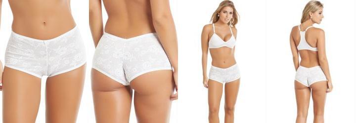 Cale�on Branco com Detalhe em Renda