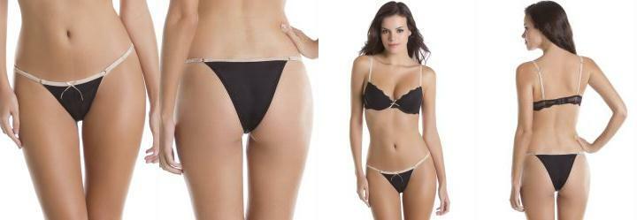 String Miz Couture Preto com Renda