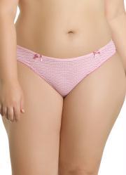 Calcinha com Detalhe de La�o Rosa Plus Size