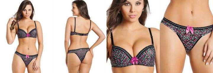 Conjunto Lingerie Estampado Floral