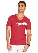 Camiseta Gola V Fico  Vermelho Granate 